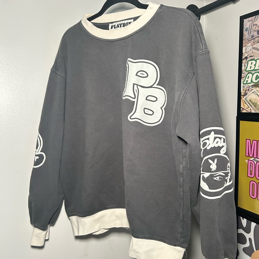Playboy Gray Sweater for Men
